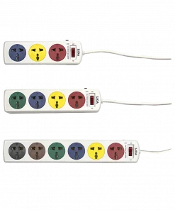 Ổ Cắm Kéo Dài Đa Năng Thế Hệ Mới Loại Công Suất Tối Đa 10A 250VAC MAX 2200W - Mã 3DND/3DNW, 4DND/4DNW, 6DND/6DNW